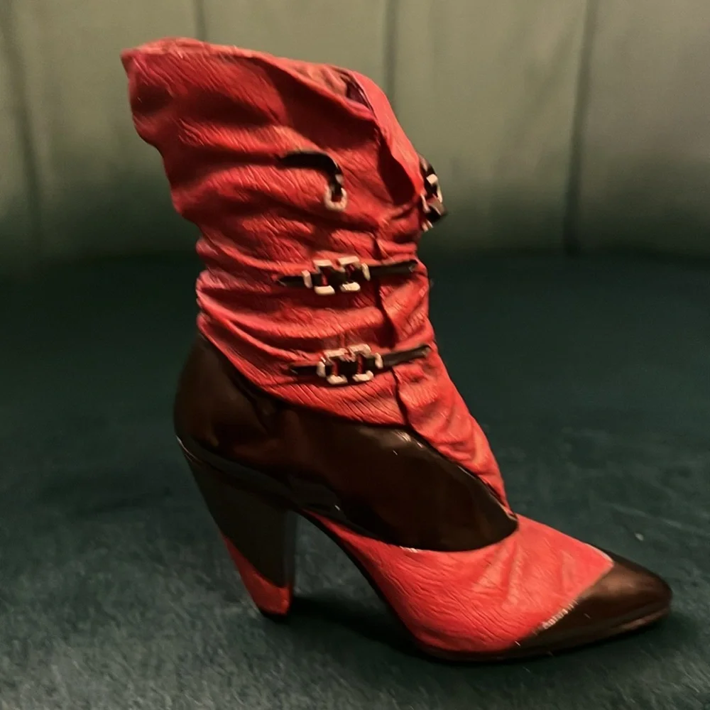 Just The Right Shoe Snake Skin Wrap Boot w/Box and Certificate of Authenticity